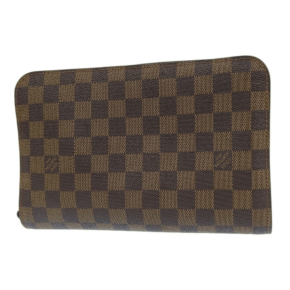 LOUIS VUITTON Authentic Brown Damier Clutch Bag - Picture 2 of 7